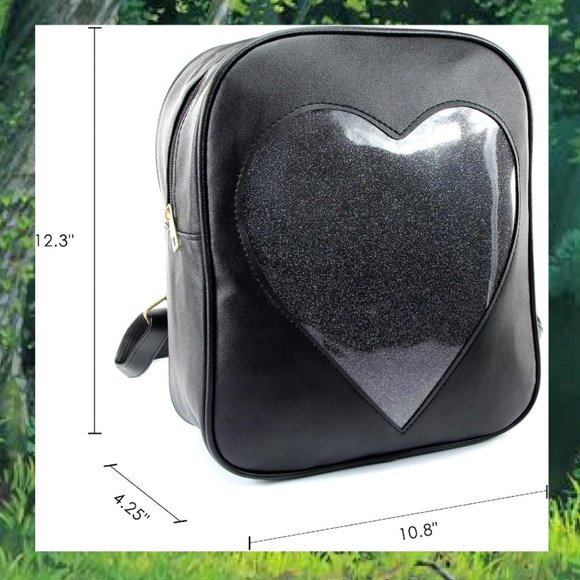 Black Heart Ita Bag Backpack - Picture 4 of 4